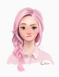 Pink Hair Girl Characters With Pink Hair Hair Illustration Blonde Hair Characters