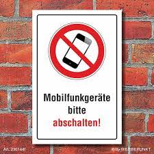 Handy verbot ausdrucke / autotelefon: Schild Mobilfunkgerate Abschalten Handy Telefonieren Verboten Alu Ver 6 99