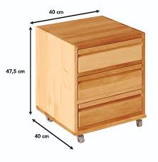 L x b x h: Biokinder Laura Rollcontainer Mit 3 Schubladen