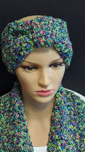 Scarf Ear Warmer Warm Winter Set Super Bulky Crocheted 63" X 11" Handmade  Tunisian Knit Ear Warmer Multi Colors Handmade Soft Scarf Gift