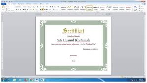 Biasanya kalau kita jadi panitia penyelenggara kegiatan. Cara Membuat Sertifikat Di Ms Word 2010 Dengan Cepat Tinggal Edit Nama Dan Kegiatan Husnuls492 Com
