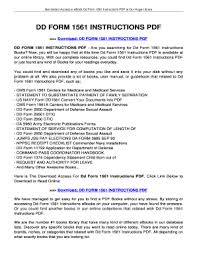 More information is available on our website. Dd Form 1561 Dec 2017 Fill Online Printable Fillable Blank Pdffiller