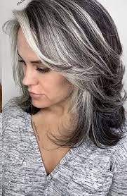 Going Gray Gracefully Welcome To My Women Over 40 Inspiration Board Womenover40 Womenover50 Gray Hair Highlights Hair Styles Long Gray Hair
