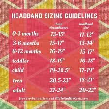 headband sizing chart sewing headbands crochet flower