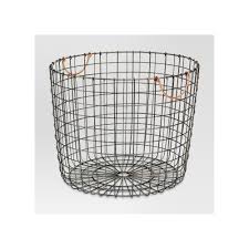Extra Large Round Wire Decorative Storage Bin With Handles Copper Threshold Decorative Storage Bins Decorative Storage Storage Bin