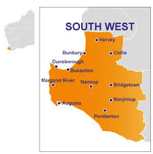 Towns In The South West Region Of Western Australia Harvey Collie Bunbury Dunsborough Busselton Margaret R Western Australia West Region Coast Australia