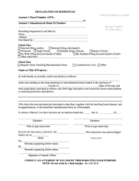 Nevada sales tax form is not the form you're looking for?search for another form here. State Of Nevada Homestead Forms Fill Out And Sign Printable Pdf Template Signnow
