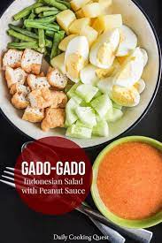 Gado Gado Indonesian Salad With Peanut Sauce Recipe Yummy Salad Recipes Easy Asian Recipes Vegetarian Recipes