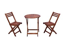 Chairs tuck neatly into the table. Yatai Acacia Wood Chairs Table Round Bistro Set Patio Dining Table Set 3pcs Wood Furniture For Indoor Outdoor Poolside Garden Balcony Terrace Use Amazon Ae Patio Lawn Garden