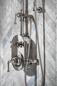 Dash Exposed Thermostatic Shower System With 8 Shower Head Handshower Metal Lever Diverter Handle Metal Lever And Cross Handle In 2020 Shower Systems Luxury Bathroom Transitional Bathroom Design