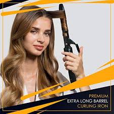 It depends on what material you use and what size sections you take as you curl your hair. Premium Extra Long Barrel Curling Iron Mariani Professional Curly Iron Impeccable Shine And Texture Enhancement Titanium 480 F Size 25 Lcd Digital Display Buy Online At Best Price In Uae Amazon Ae