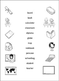 The word families an, ap & at are a good phonics group to start with. School Vocabulary For Kids Learning English Printable Resources