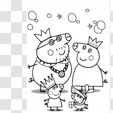 Rebecca rabbit coloring page print. Mummy Pig Daddy Miss Rabbit George Transparent Png