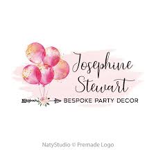 Party Decor Logo Premade Logo Design Boutique Logo Photography Etsy Party Logo Balloon Logo Premade Logo Design
