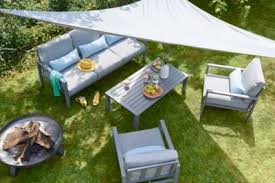 Salon Bas De Jardin Blooma Nymark Aluminium Gris 5 Personnes Castorama En 2020 Espaces Exterieurs Jardins Canape Jardin