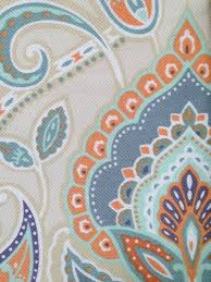 Robot Check Orange Curtains Paisley Fabric Bedroom Orange
