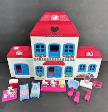 Hello Kitty Mega Bloks LOT: Figures, House, Furniture 