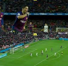 رأسية سواريز والثالث لبرشلونة Soccer Field Field Soccer