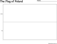 Print poland flag coloring page (color). Poland S Flag Enchantedlearning Com