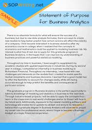Sop For Business Analytics Sample Business Analysis Professional Writing Job Resume Format