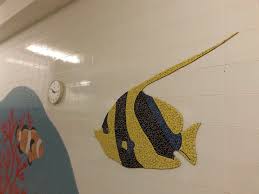 Mosaik Wandgestaltung Schwimmbad Fisch Mosaik Wandgestaltung Wand