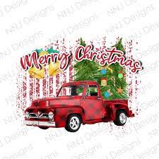 Christmas Truck With Tree Png Merry Christmas Sublimation Etsy Christmas Truck Christmas Tree Clipart Christmas Truck With Tree
