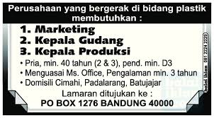Maybe you would like to learn more about one of these? Lowongan Kerja Pabrik Di Bandung Lowongan Kerja Terbaru Indonesia 2021