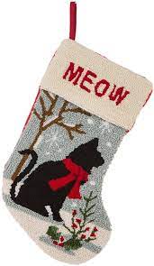 Check spelling or type a new query. Amazon Com Glitzhome 19 Handmade Hooked Cat Christmas Stocking Home Kitchen