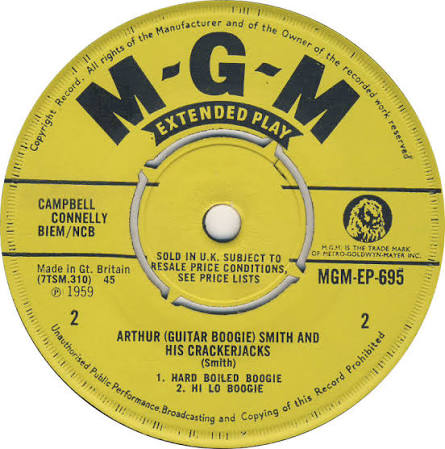 Arthur (Guitar Boogie) Smith And His Crackerjacks - Arthur "Guitar Boogie" Smith And His Crackerjacks - MGM - UK - 7" Single - 45cat