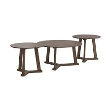 By poly and bark (1) $ 338 58 /box. 3 Piece Round Occasional Table Set Natural Walnut Coaster