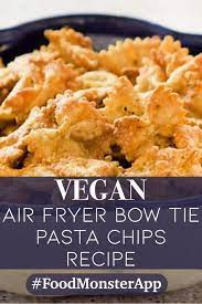 This Is Such A Cute Snack And A Nice Change Of Pace From Pretzels And Chips The Pasta Crisp Air Fryer Recipes Healthy Air Fryer Recipes Vegetarian Pasta Chips