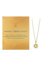 Use hole punch to add holes in desired location, then cut slits angled from the top corners 10. Buy Clavicle Necklace With Blessing Gift Card Small Dainty Gold Sun God Light With Rope Pendant Chain Classy Costume Choker Jewelry Favors Online Topofstyle