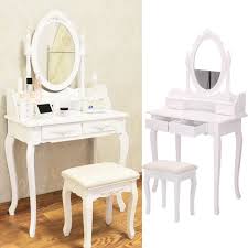 Vanity table with lighted mirror, makeup dressing table with 10 lights and 5 drawers,detachable top and 360 rotation mirror, modern dresser desk vanity table for bedroom (white) 4.2 out of 5 stars 190 White Dressing Table Vanity Makeup Desk With 4 Drawers Mirror Set And Stool For Sale Online Ebay