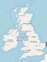 On the edge of the broads, it is the most easterly u. Lowestoft Map Great Britain Latitude Longitude Free England Maps