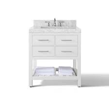 Bathroom vanity tops (7381) availability options. Ancerre Designs Vts Elizabeth 36 W Cw Elizabeth 36 Inch Bath Vanity Set In White With Italian Carrara White Marble
