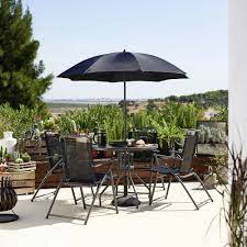 Wilko Round Patio Set Black 6pc Wilko