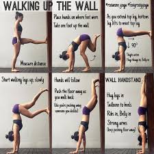 Walking Up The Wall Looks So Easy Right As Easy As It Looks It Took Me A Lot Of Courage To Start Walking Up Yoga Handstand How To Do Yoga