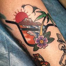 Anybody got bmx releted tattoos? Palm Tree Bmx Tattoo Remington Tattoo Parlor