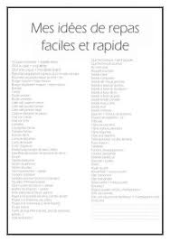 Mes Idees De Repas Recette Idee Repas Facile Repas