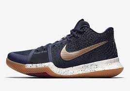 The white on the midsole adds a bit of contrast to the. Nike Kyrie Irving 3 Iii Navy Blue Gum Obsidian Gold Bright Lights Spotlight Size Nike Kd Shoes Nike Kyrie 3 Nike Kyrie
