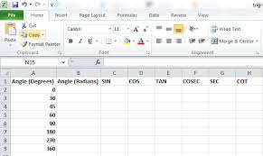 Best Excel Tutorial How To Use Trig Functions In Excel