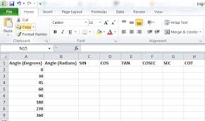 best excel tutorial how to use trig functions in excel