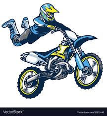 Vector Of Motocross Rider Doing Superman Trick Download A Free Preview Or High Quality Adobe Illustrator Ai Eps Pd Motocross Logo Motocross Riders Motocross