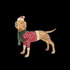 Find incredible deals on outdoor christmas decor at party city. 35 In Led Lighted Burlap Dog With Holiday Sweater And Scarf With Hat Christmas Yard Decorations Outdoor Christmas Decorations Yard Outdoor Holiday Decor