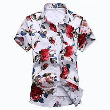 Favorite add to more colors free ship* recreation therapy floral sublimation polyester t shirt. Hawaiian Men Shirt Brand Floral Print Mens Summer Shirts Streetwear Loose Casual Short Sleeve Shirt Mens Tops Pr Wish