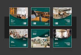 Simple edit with smart layers. Restaurant Instagram Post And Story Template In Social Media Templates On Yellow Images Creative Store