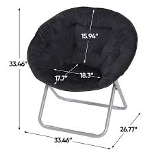 2pcs black throw pillow cover shell corn soft corduroy striped sofa decor 16x16. Mainstays Faux Fur Saucer Chair Pink For Sale Online Ebay