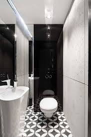 Black And White Geometric Bathroom Tiles M68 Apartment By Widawscy Studio Architektury Fliser Interiordesign Farger