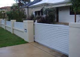 Posts should be installed securely into the ground. Modern White Brick Fence Novocom Top