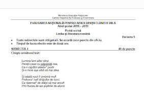 Pentru a putea fi comentate este complement de scop,e o mare diferenta! Subiecte De RezervÄ Evaluarea NaÈionalÄ 2019 Limba RomanÄ Din 18 06 2019 Subiecte De RezervÄ Si Barem Edu Ro Clasa A 8 A Jitaruionelblog Pregatire Bac Si Evaluarea Nationala 2021 La Matematica Si Alte Materii